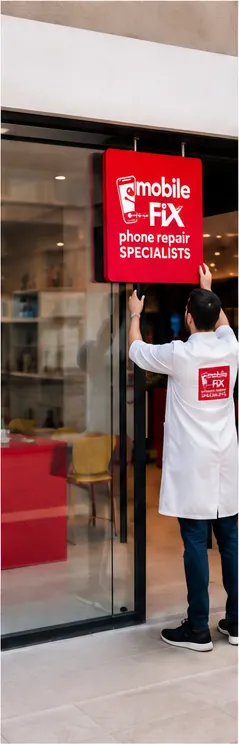 MobileFix Malta phone repair specialists storefront sign