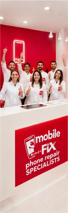 MobileFix repair team welcoming customers at reception